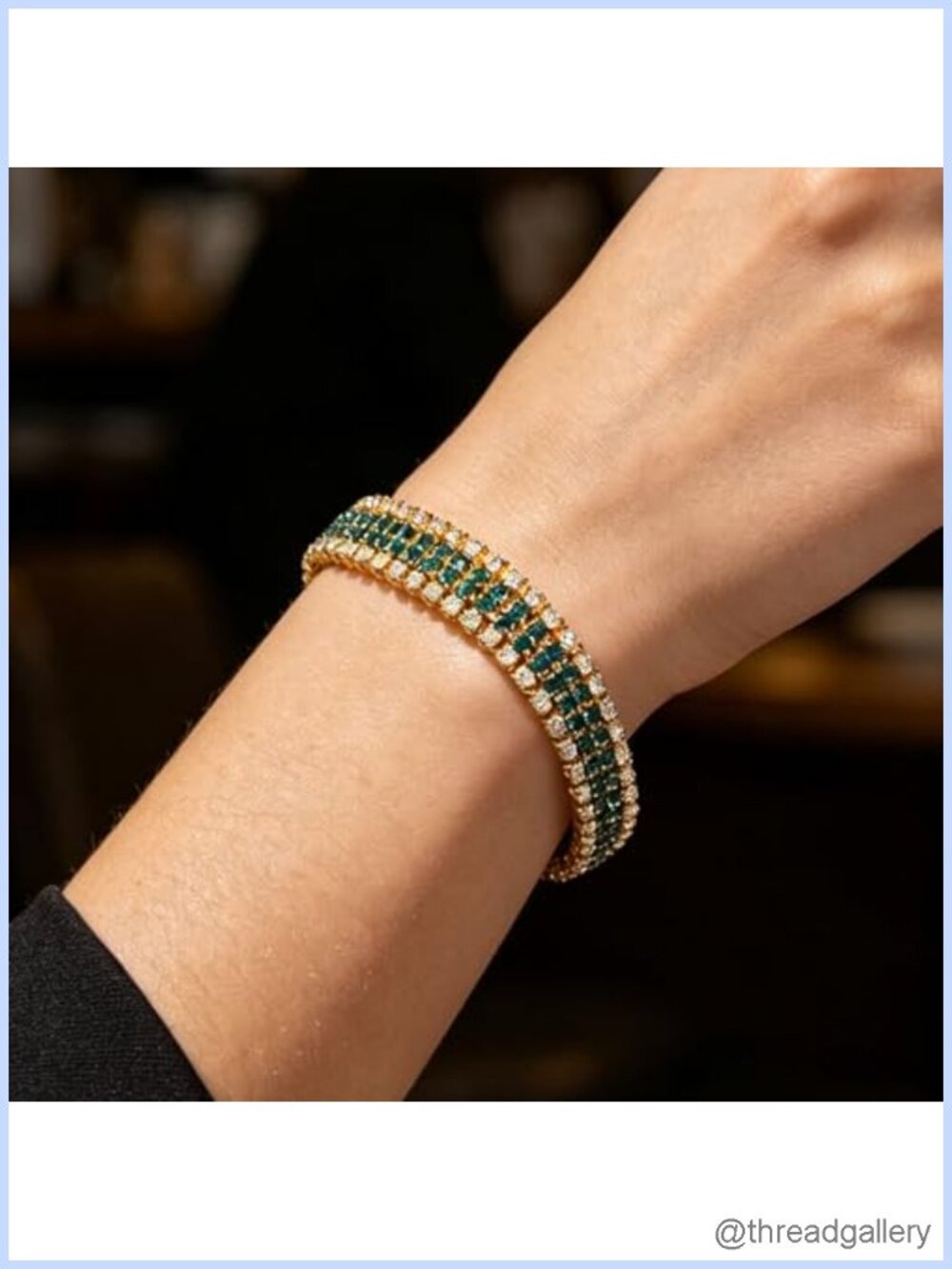 14K Gold Plated Dainty Tennis Bracelet Cubic Zirconia Elegant Gift